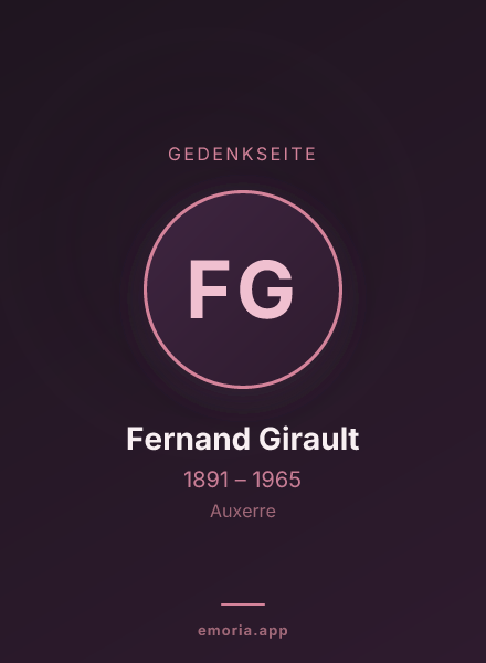 Gedenkportrait von Fernand Girault