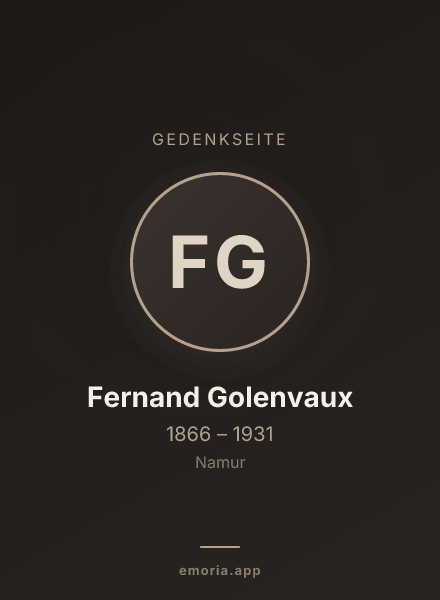 Gedenkportrait von Fernand Golenvaux