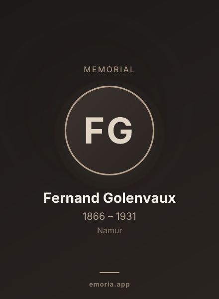 Memorial portrait of Fernand Golenvaux