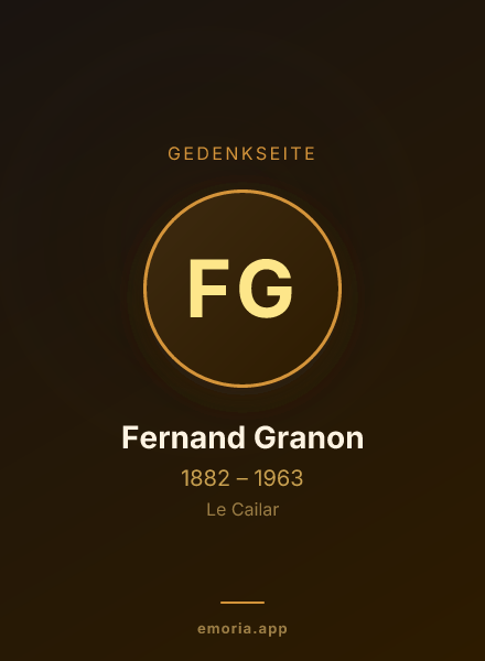 Gedenkportrait von Fernand Granon