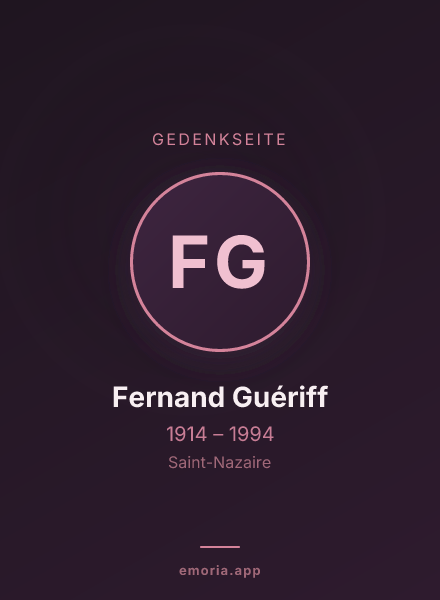 Gedenkportrait von Fernand Guériff