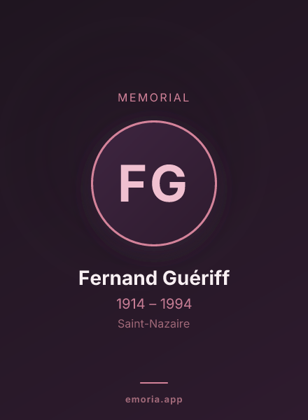 Memorial portrait of Fernand Guériff
