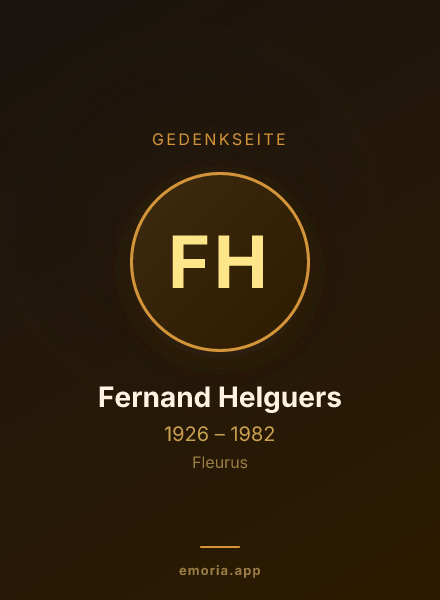 Gedenkportrait von Fernand Helguers