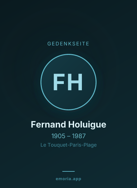 Gedenkportrait von Fernand Holuigue