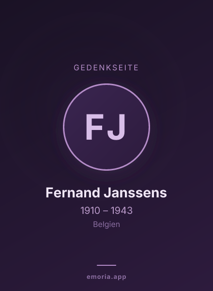 Gedenkportrait von Fernand Janssens