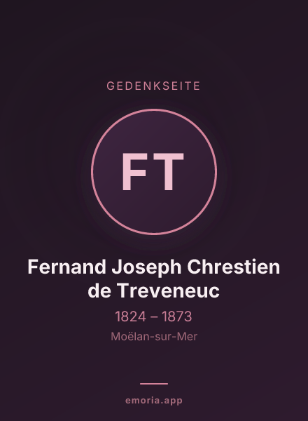 Gedenkportrait von Fernand Joseph Chrestien de Treveneuc