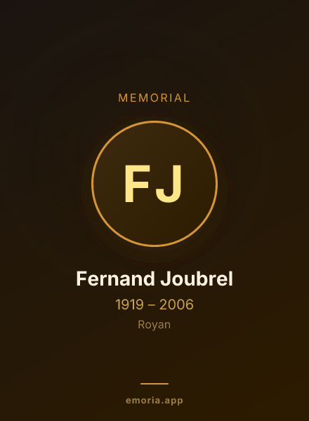 Memorial portrait of Fernand Joubrel