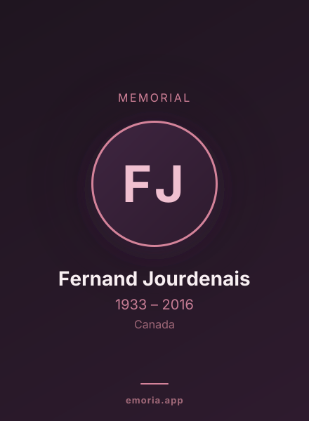 Memorial portrait of Fernand Jourdenais
