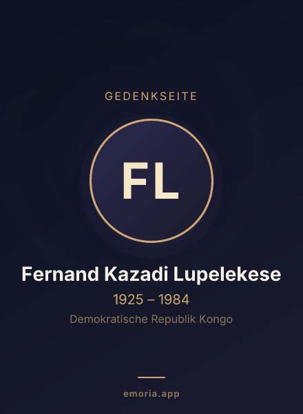 Gedenkportrait von Fernand Kazadi Lupelekese
