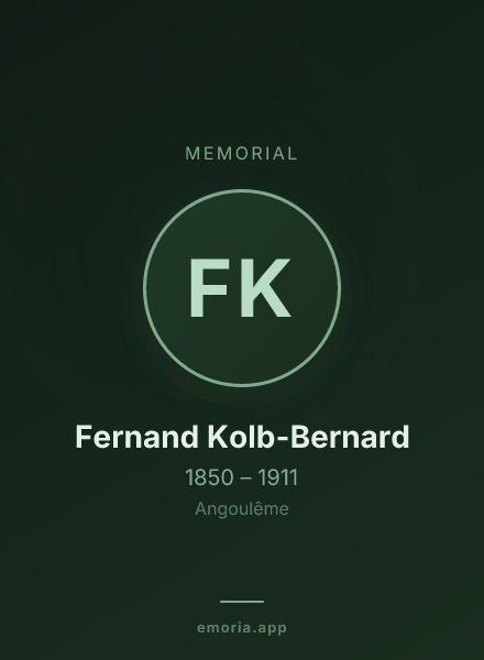 Memorial portrait of Fernand Kolb-Bernard