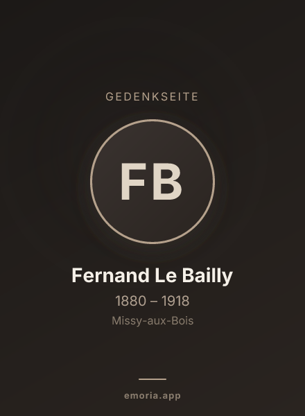 Gedenkportrait von Fernand Le Bailly