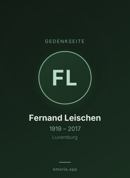 Gedenkportrait von Fernand Leischen