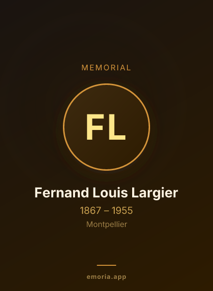 Memorial portrait of Fernand Louis Largier