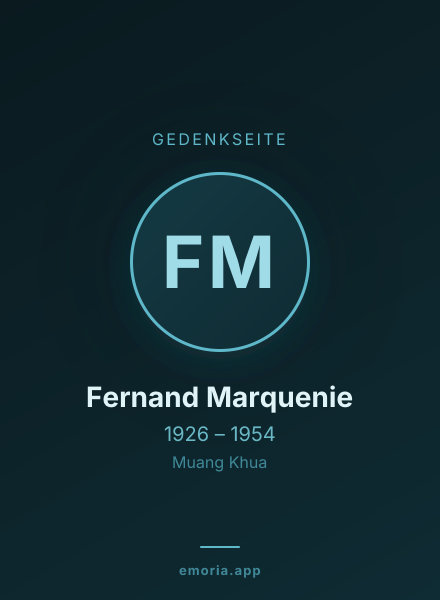 Gedenkportrait von Fernand Marquenie