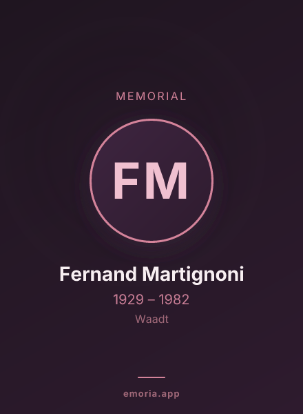 Memorial portrait of Fernand Martignoni