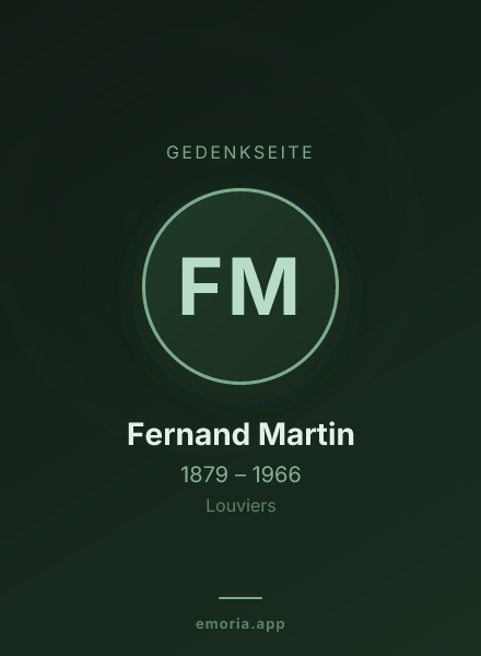 Gedenkportrait von Fernand Martin