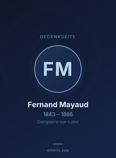 Gedenkportrait von Fernand Mayaud