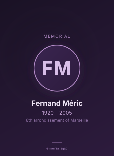 Memorial portrait of Fernand Méric
