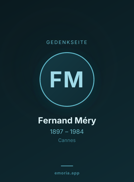 Gedenkportrait von Fernand Méry