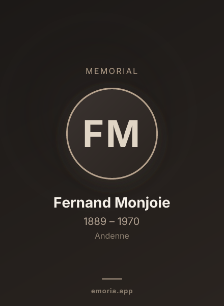 Memorial portrait of Fernand Monjoie
