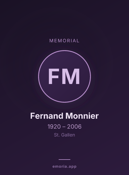 Memorial portrait of Fernand Monnier