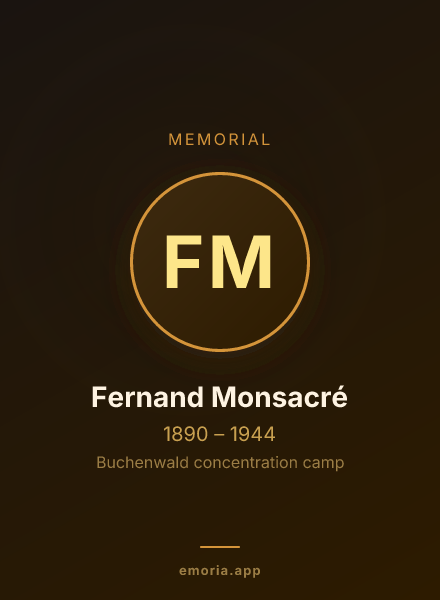 Memorial portrait of Fernand Monsacré