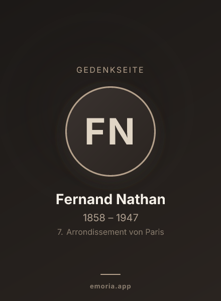 Gedenkportrait von Fernand Nathan