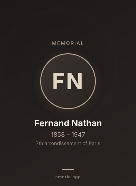 Memorial portrait of Fernand Nathan
