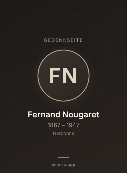 Gedenkportrait von Fernand Nougaret