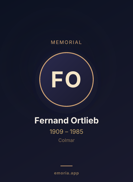Memorial portrait of Fernand Ortlieb