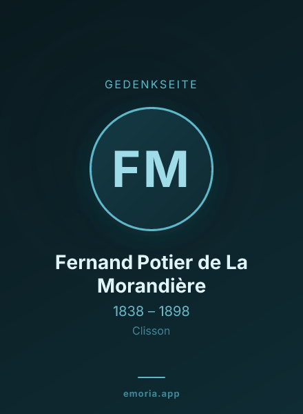 Gedenkportrait von Fernand Potier de La Morandière