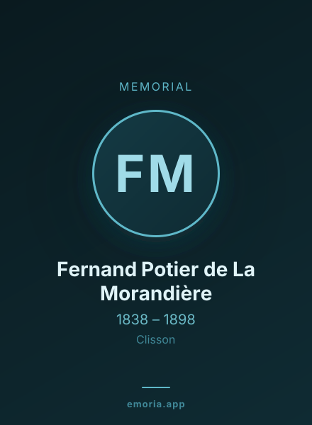 Memorial portrait of Fernand Potier de La Morandière