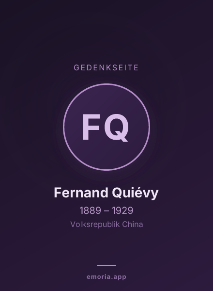 Gedenkportrait von Fernand Quiévy
