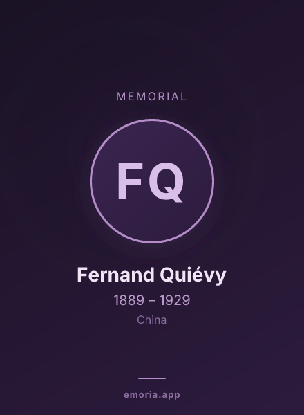 Memorial portrait of Fernand Quiévy