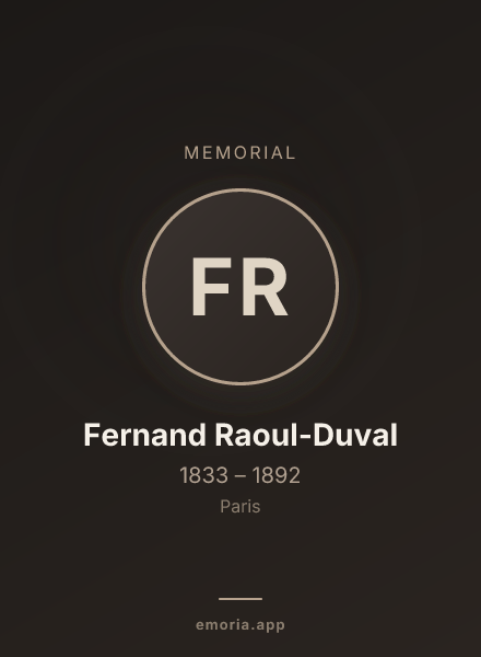 Memorial portrait of Fernand Raoul-Duval