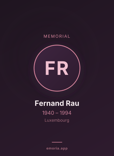Memorial portrait of Fernand Rau
