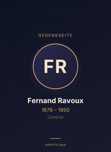 Gedenkportrait von Fernand Ravoux
