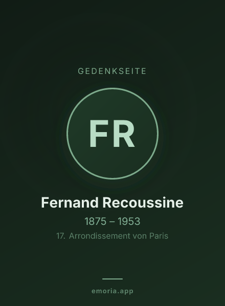 Gedenkportrait von Fernand Recoussine