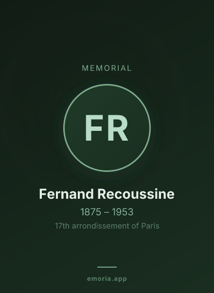 Memorial portrait of Fernand Recoussine