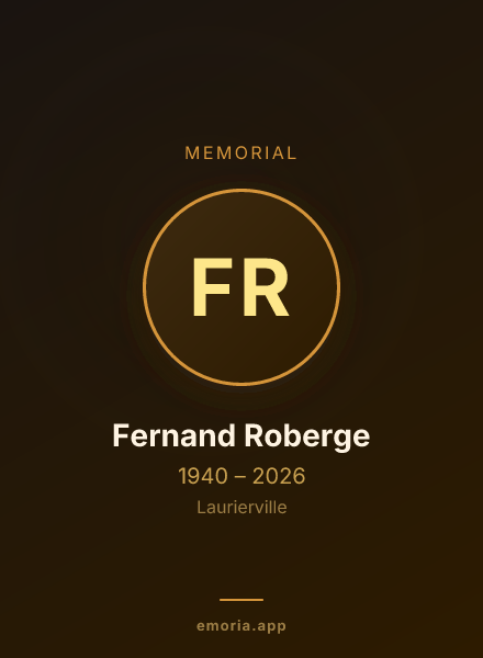 Memorial portrait of Fernand Roberge