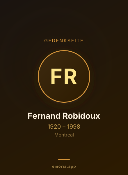 Gedenkportrait von Fernand Robidoux