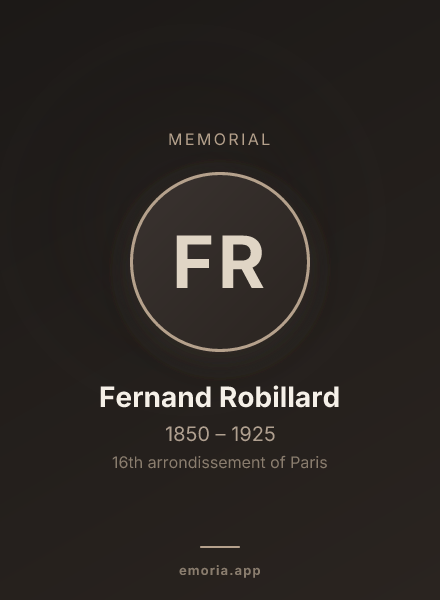 Memorial portrait of Fernand Robillard