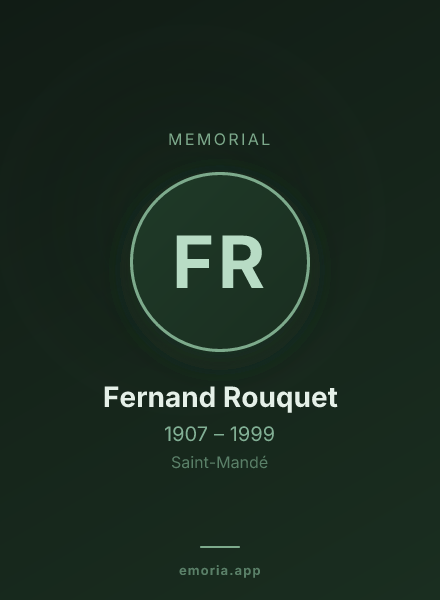 Memorial portrait of Fernand Rouquet