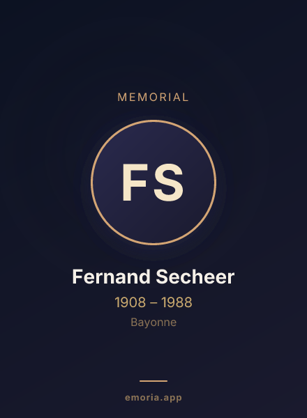Memorial portrait of Fernand Secheer