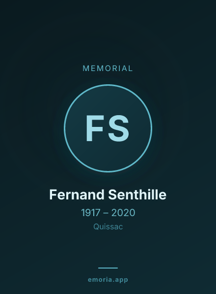Memorial portrait of Fernand Senthille