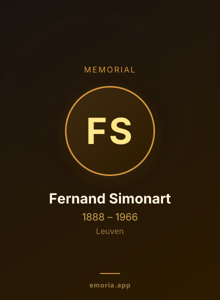 Memorial portrait of Fernand Simonart