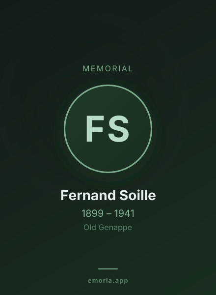 Memorial portrait of Fernand Soille