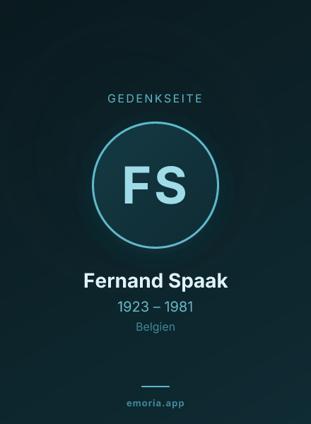 Gedenkportrait von Fernand Spaak