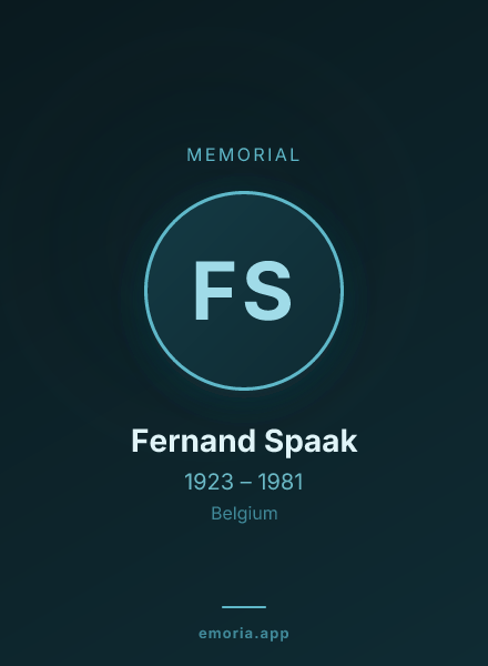 Memorial portrait of Fernand Spaak