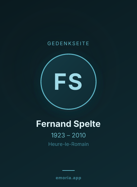 Gedenkportrait von Fernand Spelte